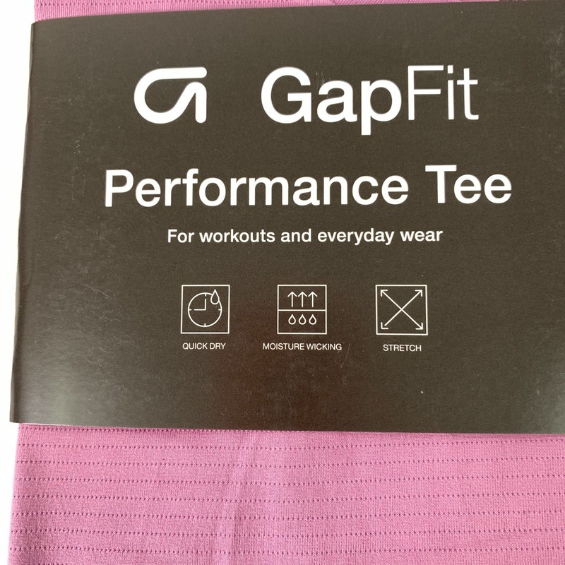 Gap Fit Men's Shirt L Short Sleeve Performance Wicking Active Tee T Shirt Purple gallery