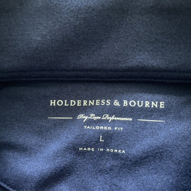 Holderness & Bourne The Westland Pullover L Blue Performance 1/4 Zip NWT LOGO gallery
