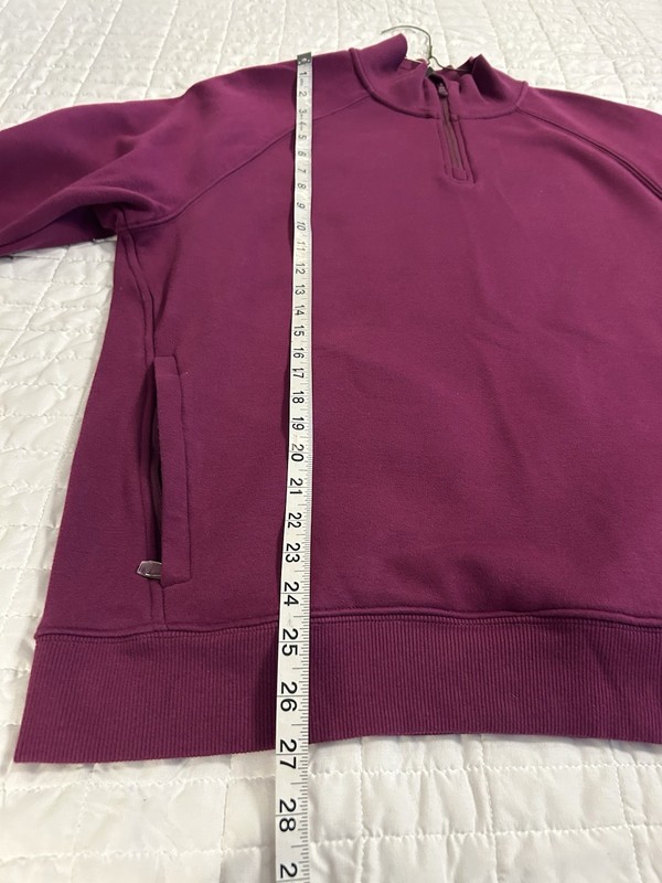 Fabletics Go-To Quarter Zip Pullover Men’s Large Purple Athletic Sweater gallery