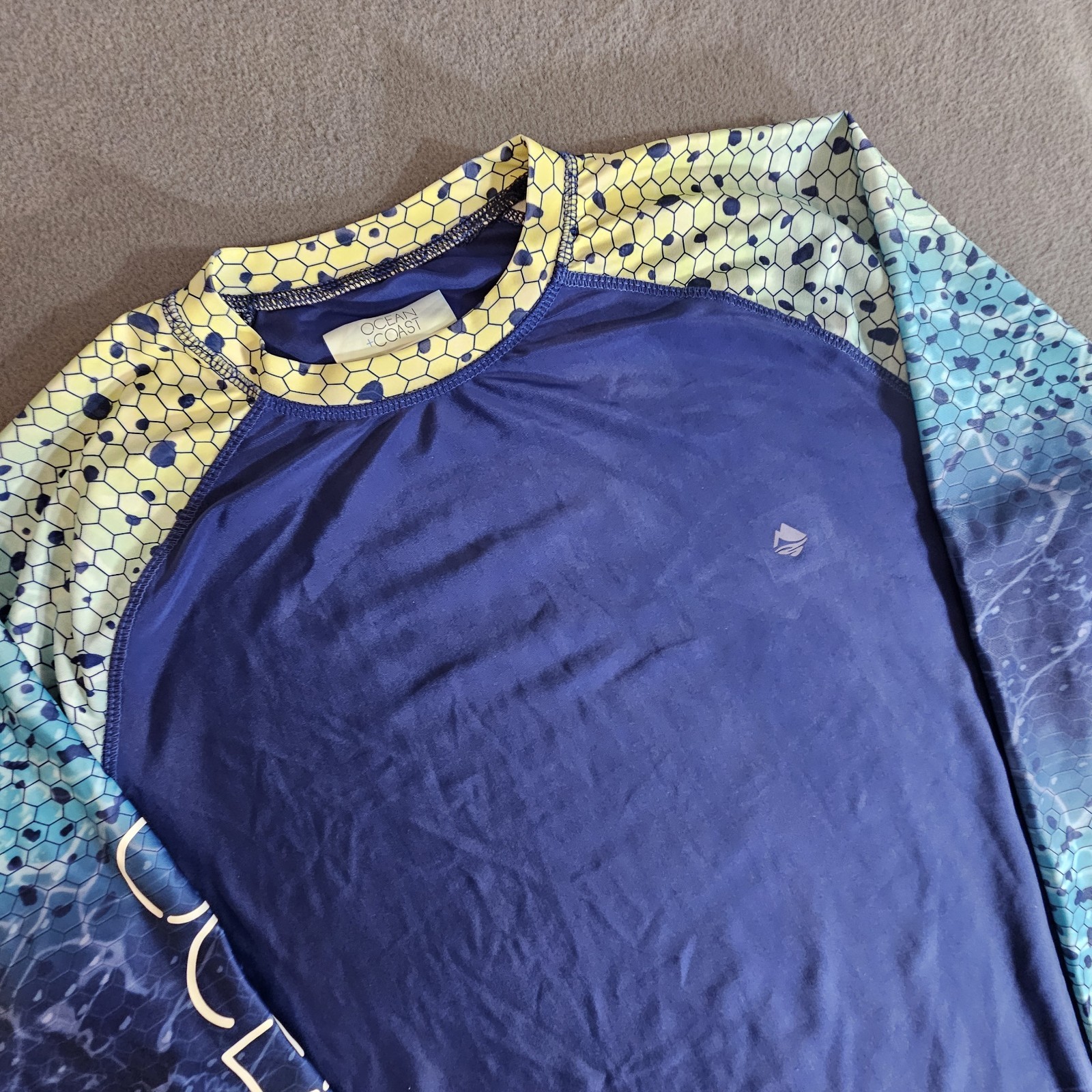 Ocean + Coast Rash Guard Fishing Long Sleeve Shirt Men's Size Small gallery