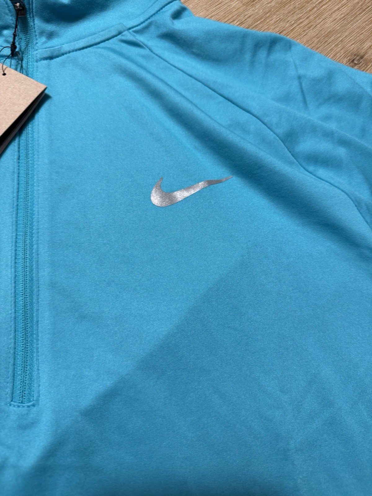 Nike Stride Running 1/4 Quarter Zip Pullover Mens Medium Teal HV2180-345 NEW gallery