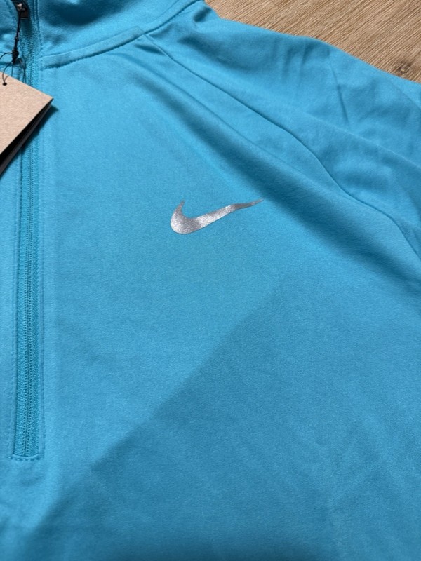 Nike Stride Running 1/4 Quarter Zip Pullover Mens Medium Teal HV2180-345 NEW gallery