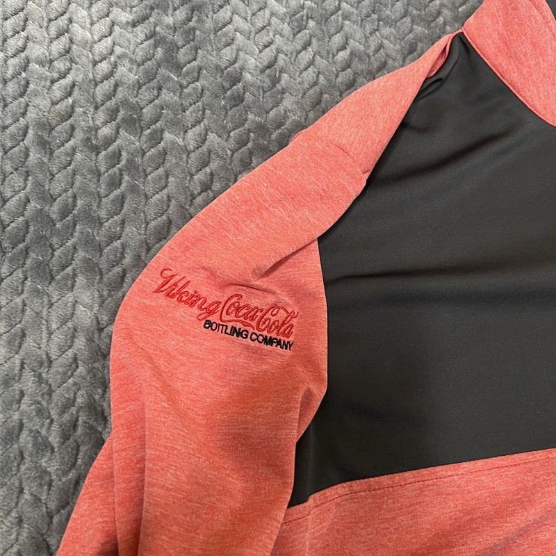 Body Armour Adidas 1/4 Zip Pullover Men’s Size XL Salmon Red Black Long Sleeve gallery