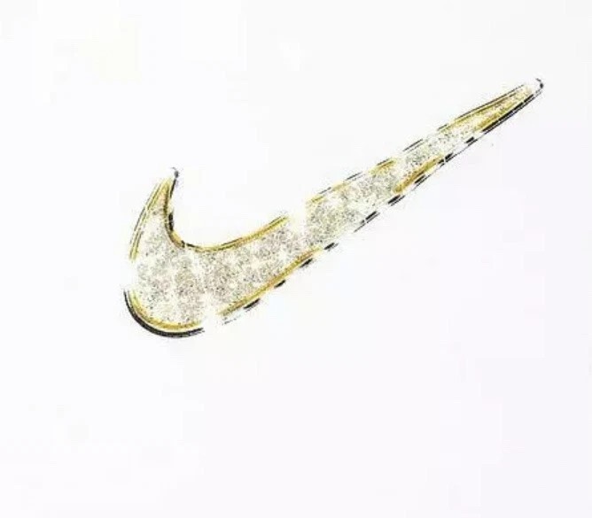Nike Sportswear Bling Swoosh AOP T-Shirt White Gold Silver BQ0633-100 RARE Sz XL gallery