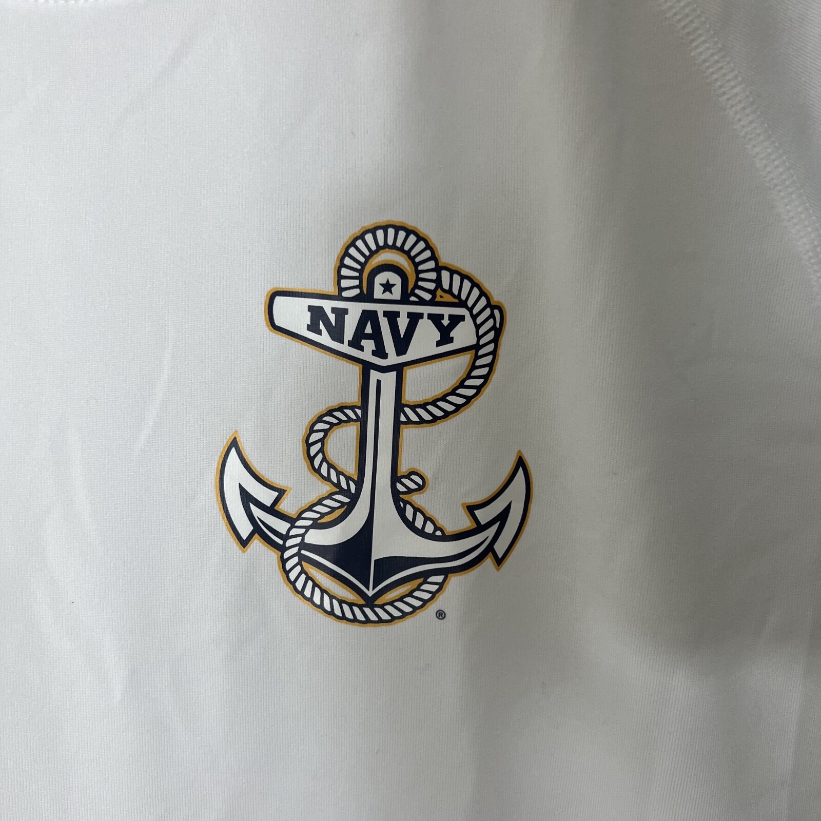 Under Armour Men's T-Shirt Short Sleeve Navy Anchor White Logo Graphic Size M gallery