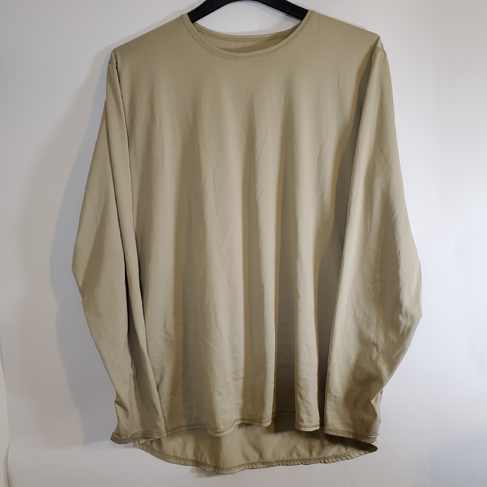 Milliken Military Beige Cold Weather Stretch STAINED - L Thermal Baselayer Shirt gallery