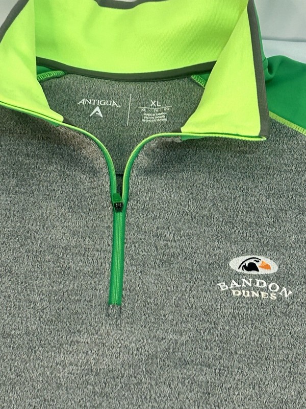 Bandon Dunes Links Pullover 1/4 Zip Men's XL Grey Green 2015 Links Championship gallery