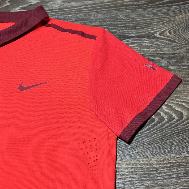 ROGER FEDERER RF 2014 Shanghai Basel ATP Finals Nike Tennis Polo Shirt size L gallery