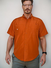 Texas Longhorns UPF 50+ Button-down shirt with vented back Size M
