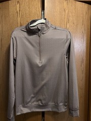 Waggle Men’s Performance 1/4 Zip Golf Pullover Tea Party Print Size XS
