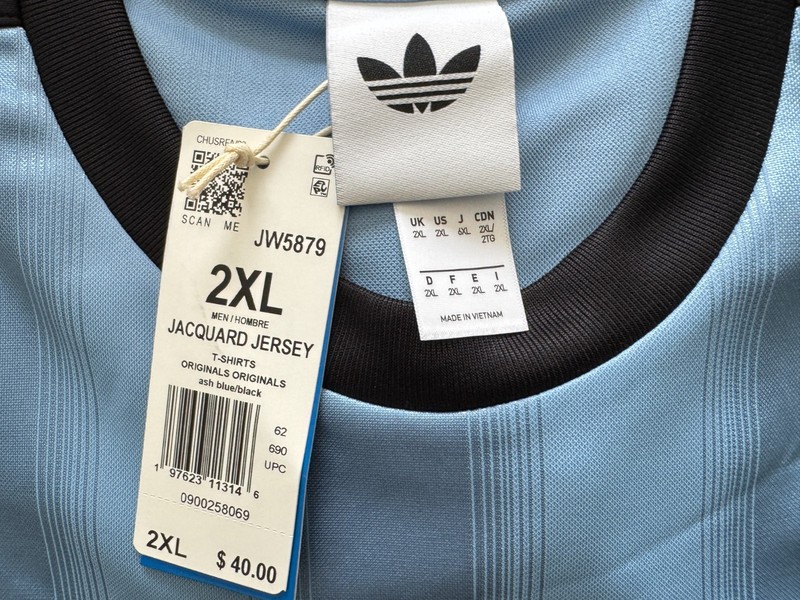 adidas Originals Adicolor Jacquard Jersey Men's Sz 2XL Lifestyle Top Tee New gallery