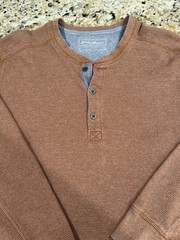 Henley Eddie Bauer Men’s TXL Thermal Shirt Waffle Knit Long Sleeve Hiking Tall