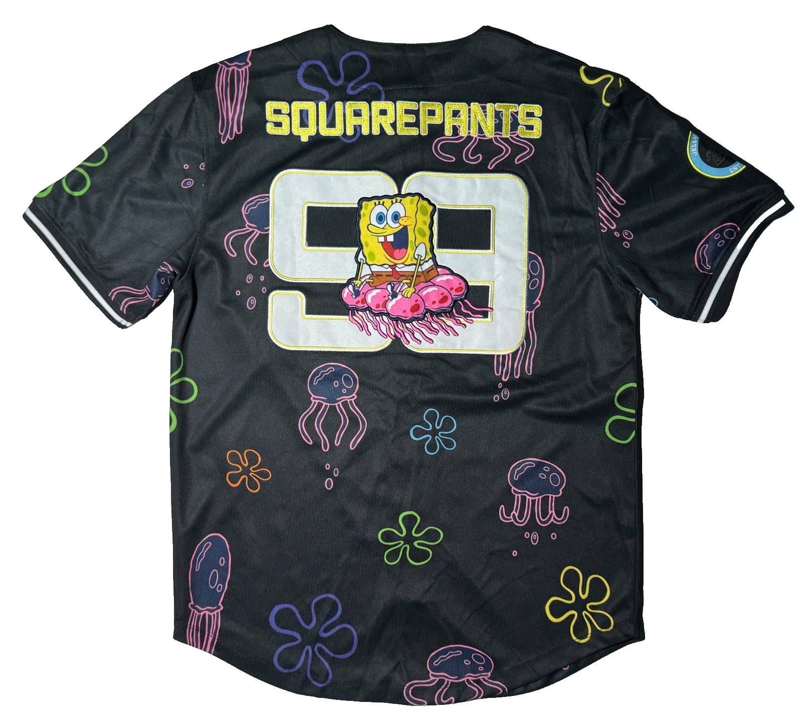 SpongeBob Square Pants Jellyfish Jam Baseball Jersey Unisex Size Med NEW gallery
