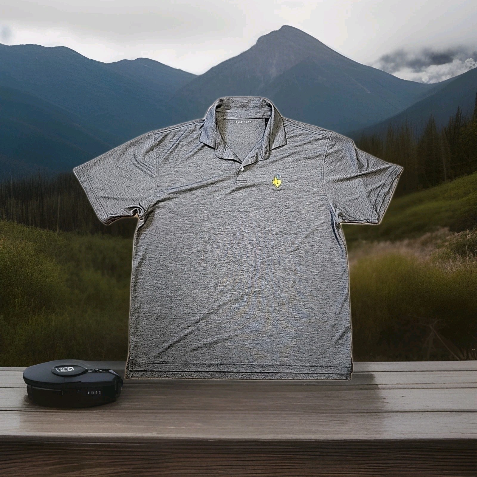 Masters Texas Golf Logo Gray Full Turn Lightweight Polo Shirt Mens XL gallery