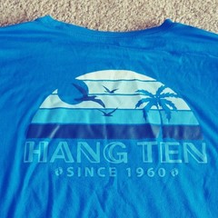 Hang Ten T-Shirt Mens XL Blue UV Protection UPF 50+ Stretch Long Sleeve Sun Tee