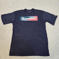 Champion Blue Short Sleeve T-Shirt with Color Block Logo Men’s Size Large Tall