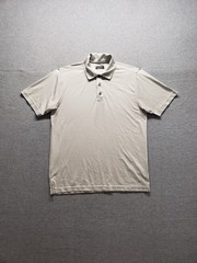 Bolle Men Polo Shirt S Gray Button Front Short Sleeve Collared Logo Outdoor Golf