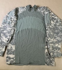 Massif Advanced Combat Shirt Mens 2XL Green ACU Camo FR Long Sleeve Mock Neck