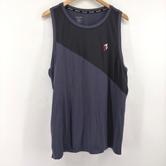 Peloton Mens XXL Sleeveless Training Tank Top Charcoal Purple Black Colorblock