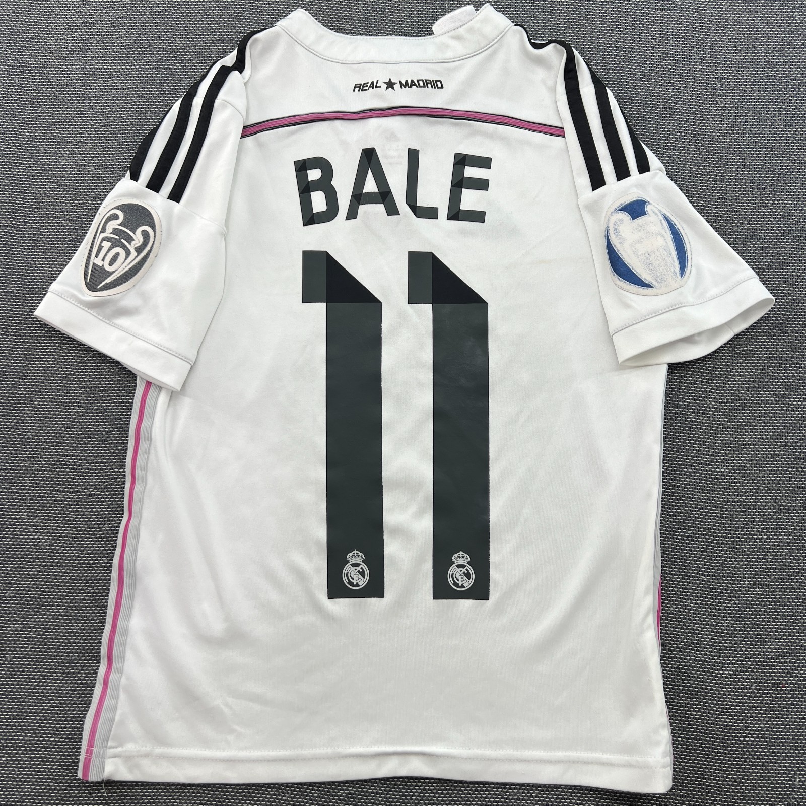 Real Madrid 2014 2015 Home Gareth Bale Football Jersey Youth Small 9-10YO Adidas gallery