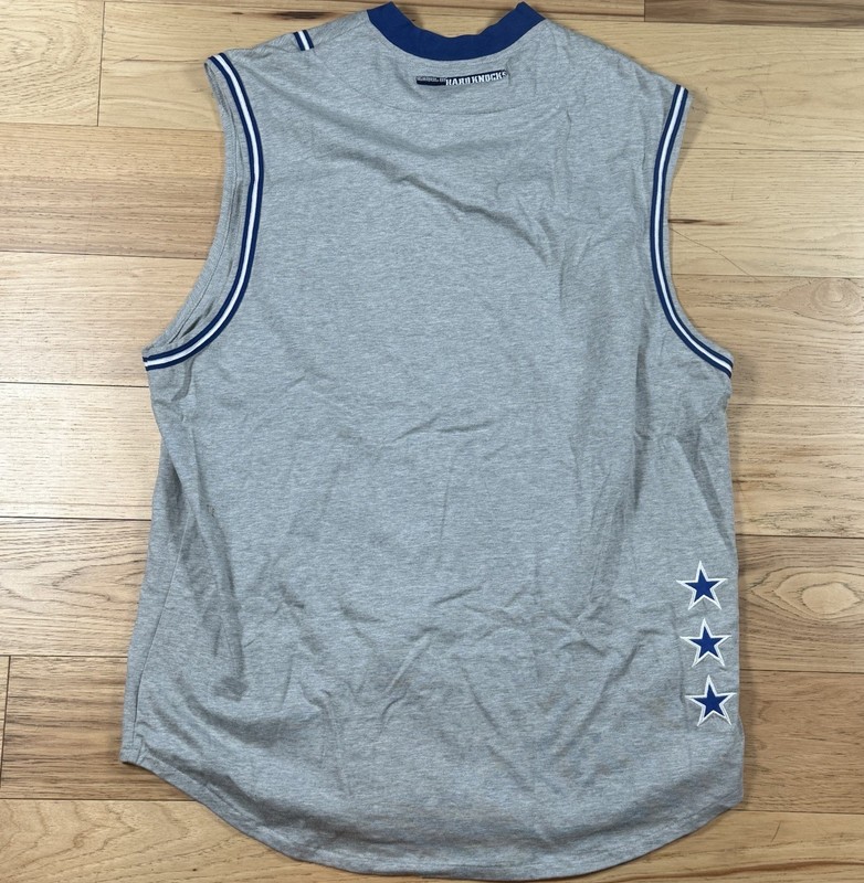 VTG Hard Knocks Authentics Baseball Jersey Mens Large Cotton Button Grey gallery