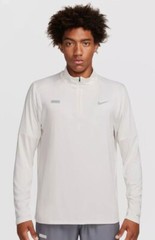 Nike Mens Shirt M L XL Cream White Running Element L/S 1/4 Zip UV FB8556-030