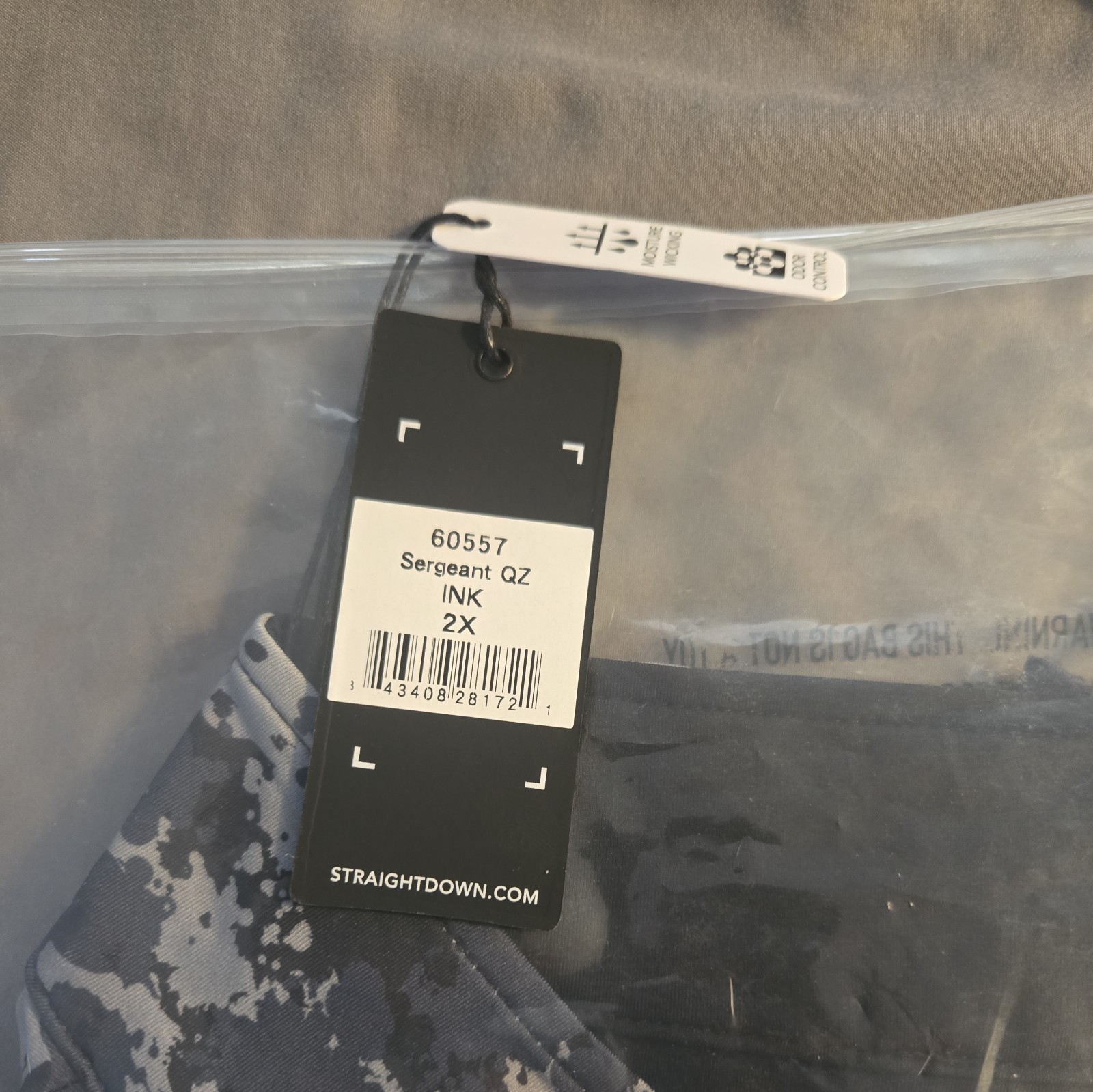 Straight Down Sergeant Pullover Men’s 2XL Camo 1/4 Zip Golf Athletic NEW gallery