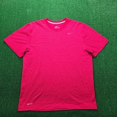 Nike Dri Fit Space Dye Performance Training Shirt Mens XL Red Gym 588623-652