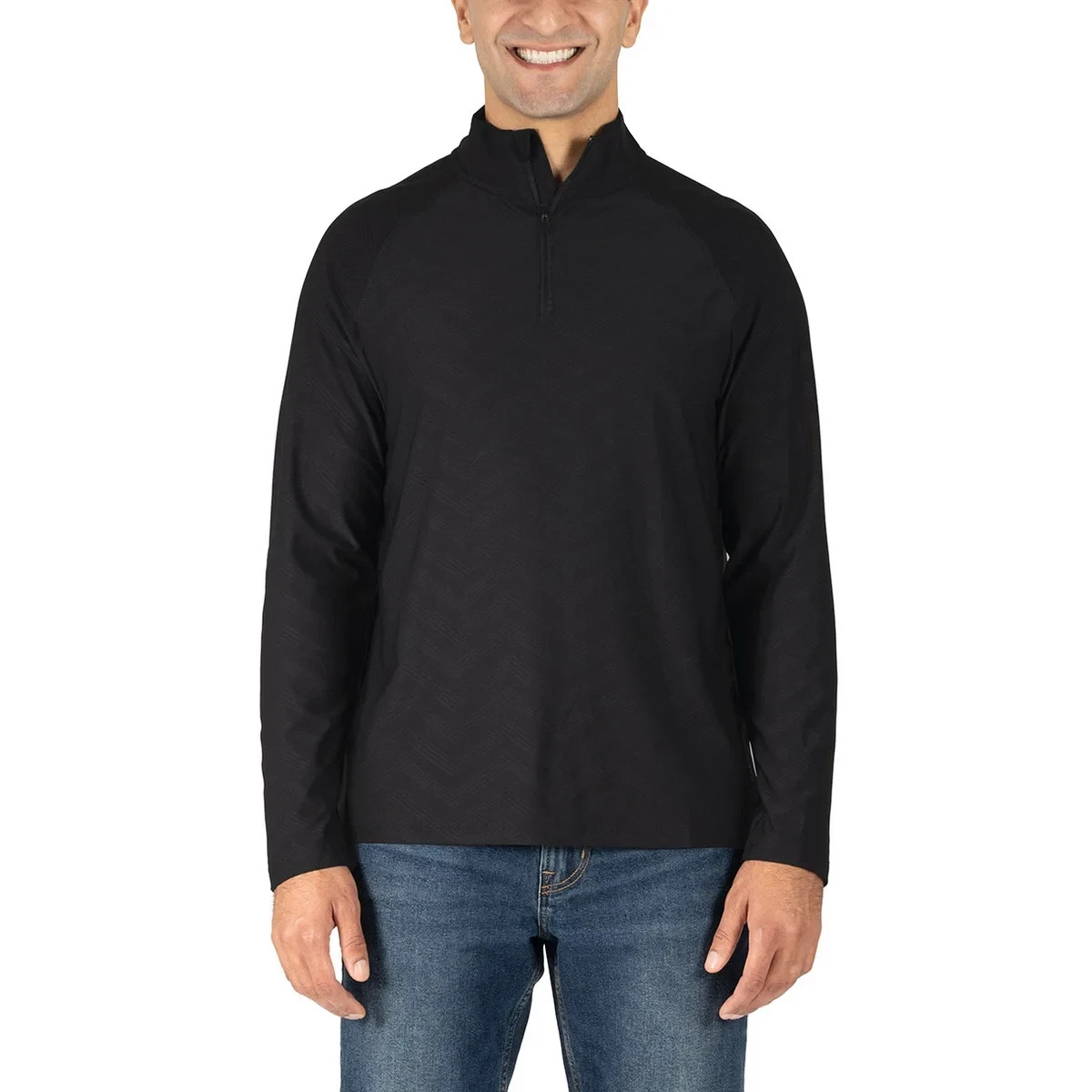 Gerry Men's Active Quarter Zip Long Sleeve Black Medium - New gallery