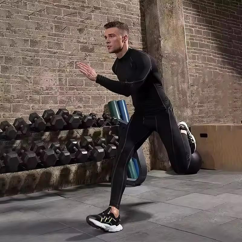 Men Long Sleeve Compression Shirt Pro Premium Gym Fitness Running Athletic Top gallery