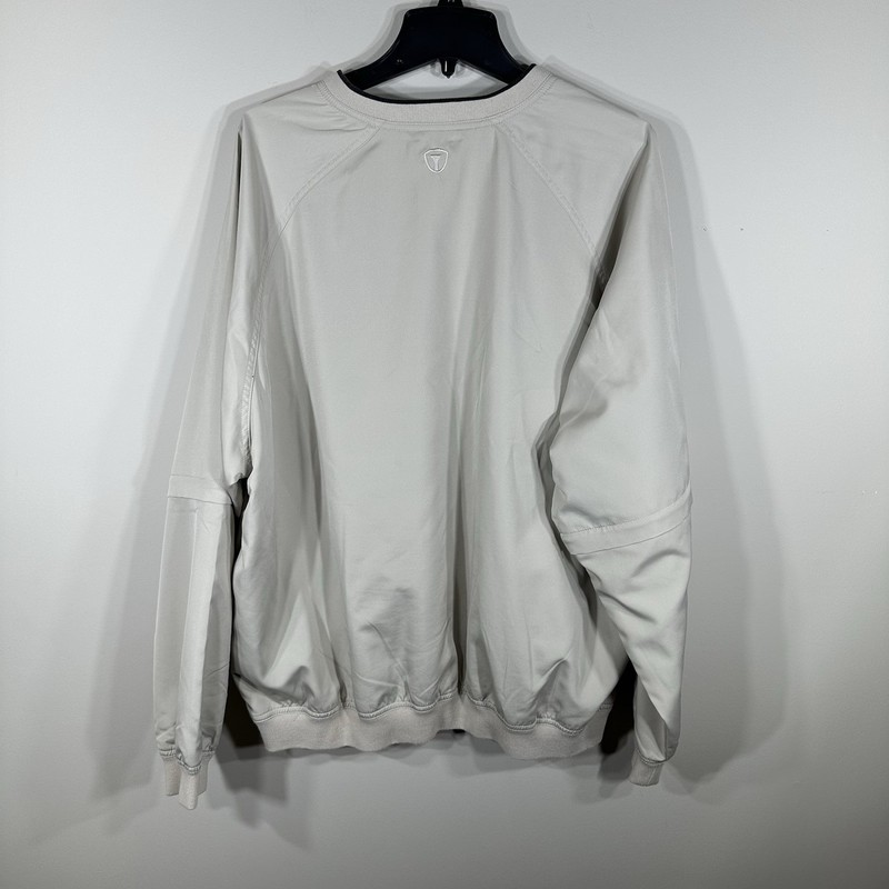 ProTour Coolplay Pullover Windbreaker Removable Sleeve Men’s Size XL Beige Golf gallery