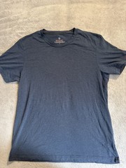 Rhone XL Navy Blue Heather Performance Tee Pima Cotton Spandex Blend Workout S