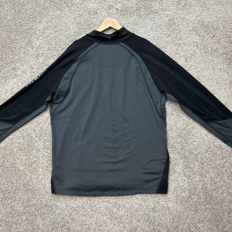 The North Face Pullover Mens XL Black Gray Colorblock 1/4 Zip Flight Series EUC gallery