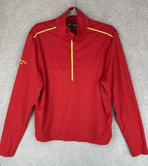 Callaway Weather Series Golf Jacket 1/4 Zip Men’s Small Red Long Sleeve