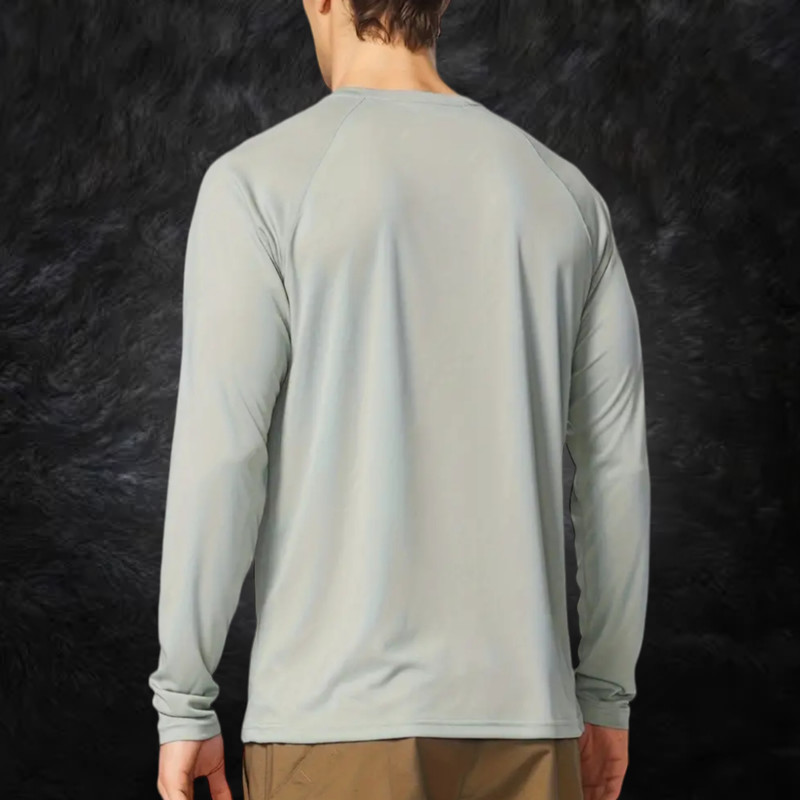Men Quick Dry Sport Workout Long Sleeve T-Shirt Activewear Swimwear Plus Sz 2XL gallery