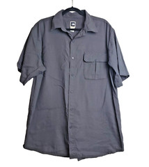 The North Face Shirt Mens XL Short Sleeve Hiking Button Down Nylon Brown Outdoor
