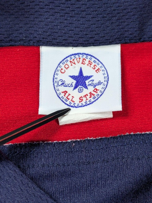 Vintage Converse Shirt Men XL Blue Red 1/4 Zip Chuck Taylor Tennis Golf Made USA gallery