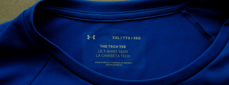 UNDER ARMOUR THE TECH TEE MEN'S ( 2XL) DARK BLUE (SS) POLYESTER LOGO T. SHIRT! gallery