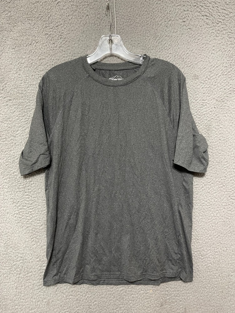 Glacier Performance Men's Shirt Size Medium Gray Short Sleeve Running Polyester