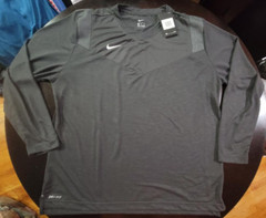 Nike Men’s Sz XXL Dri-FIT Team Player Long Sleeve UV Crew Shirt Blue,Gray CW3539