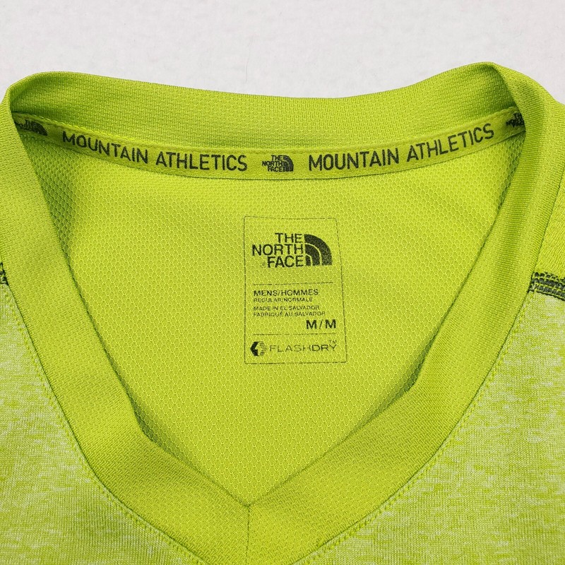 North Face Shirt Mens Medium Green Reactor Running V Neck Flashdry XD Training gallery