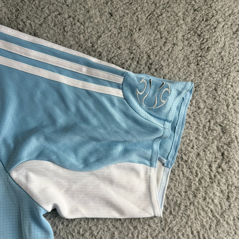 NEW Adidas Athletic Top Mens Large Blue White Climalite Athleisure Sports Train gallery