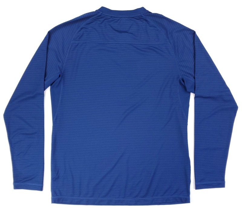 Rhone Men's L Performance Activewear Striped Long Sleeve V-Neck T Shirt Blue gallery
