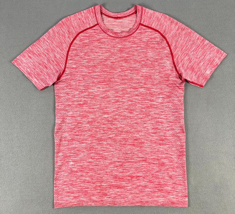 Lululemon Mens Small Red Metal Vent Tech Surge Performance Running Gym Lounge gallery