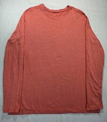 Lululemon Metal Vent Tech Long Sleeve Shirt Mens Large Rust Orange