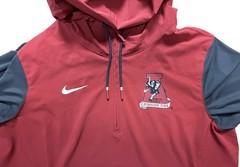 Nike Block A Alabama Crimson Tide Hoodie Jacket Mens Large Red Gray 1/4 Zip