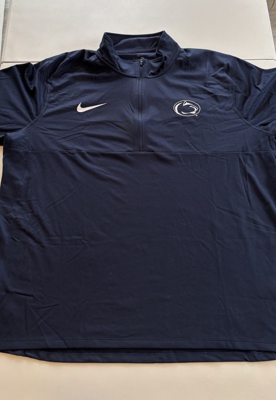 Nike Dri-Fit 1/4 Zip Pullover NCAA Penn State Nittany Lions Men's 2XL EUC gallery