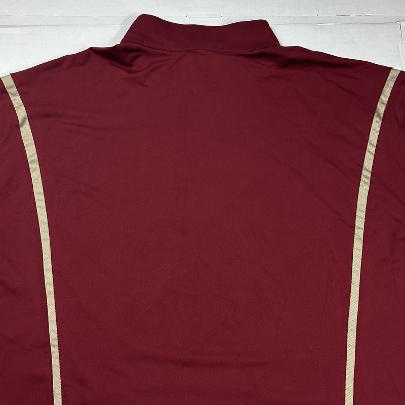 Nike Golf Fit Dry Quarter Zip Pullover Men’s Maroon Red Beige Accents Size XXL gallery