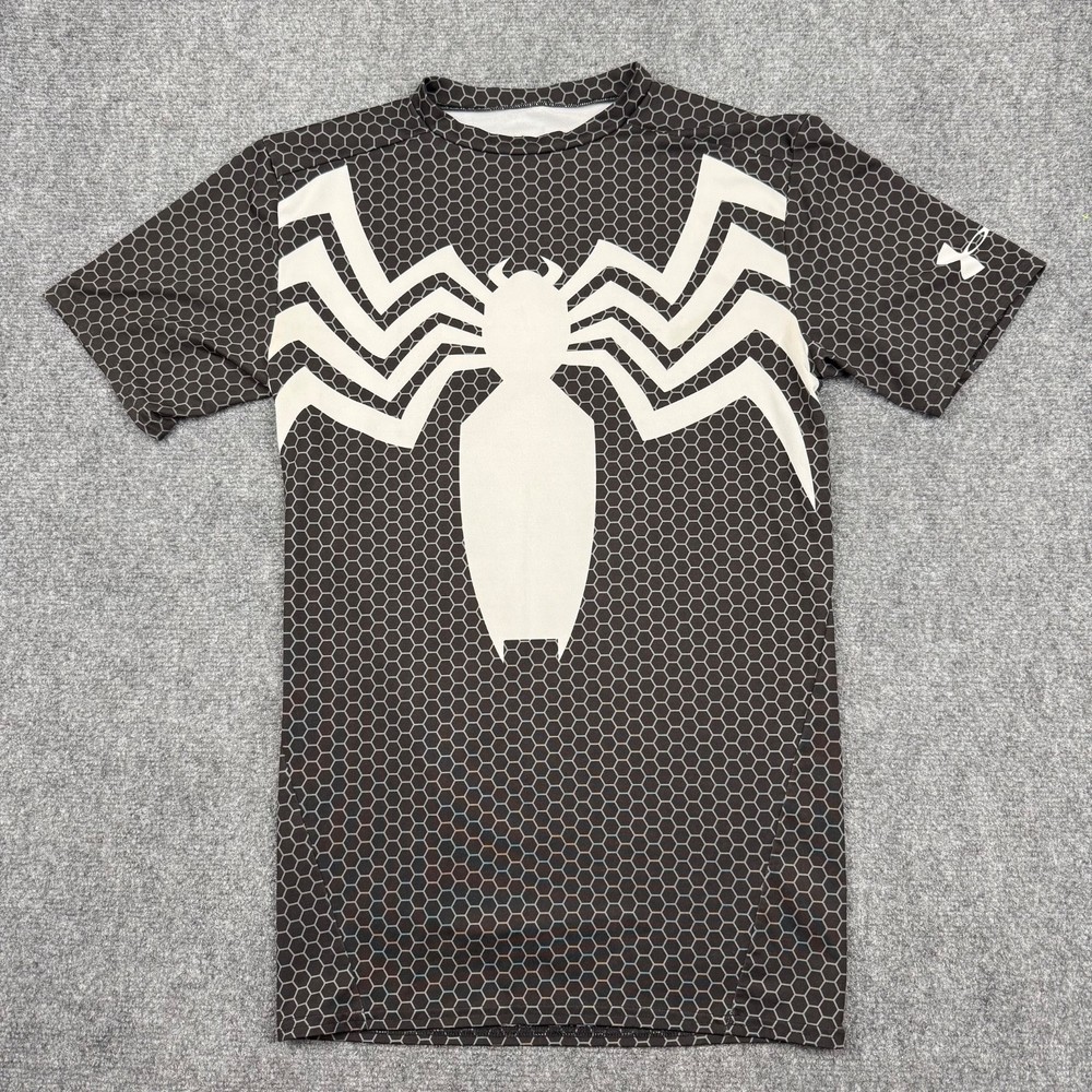 Under Armour Spider Man Venom Compression Shirt Mens L Black Alter Ego Marvel