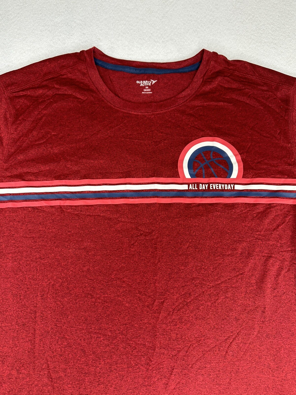 Old Navy Active Men's Go-Dry T-shirt SS Burgundy XXL "All Day Everyday" 2XL gallery